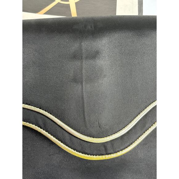 Vintage YSL Yves Saint Laurent Clutch Black Party Formal Purse - Picture 12 of 14